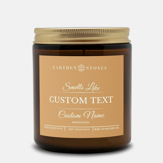 Custom Bridesmaid-Candle Amber Jar 9oz